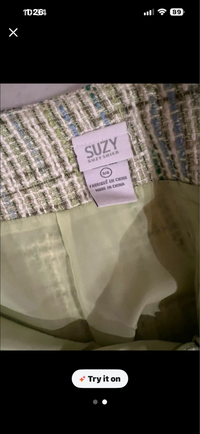 Suzy Shier Tweed Ruffle Skirt Size 3/4 - photo 2