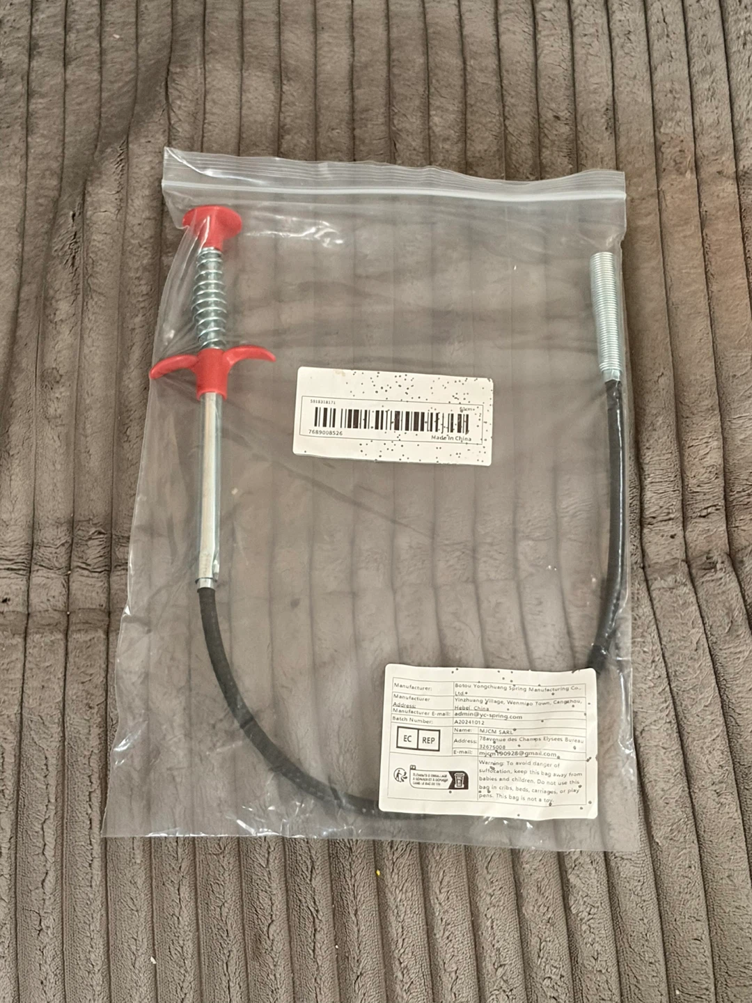 Spring Loaded Plunger To Clear Any Clog Or Slow Running Drain
