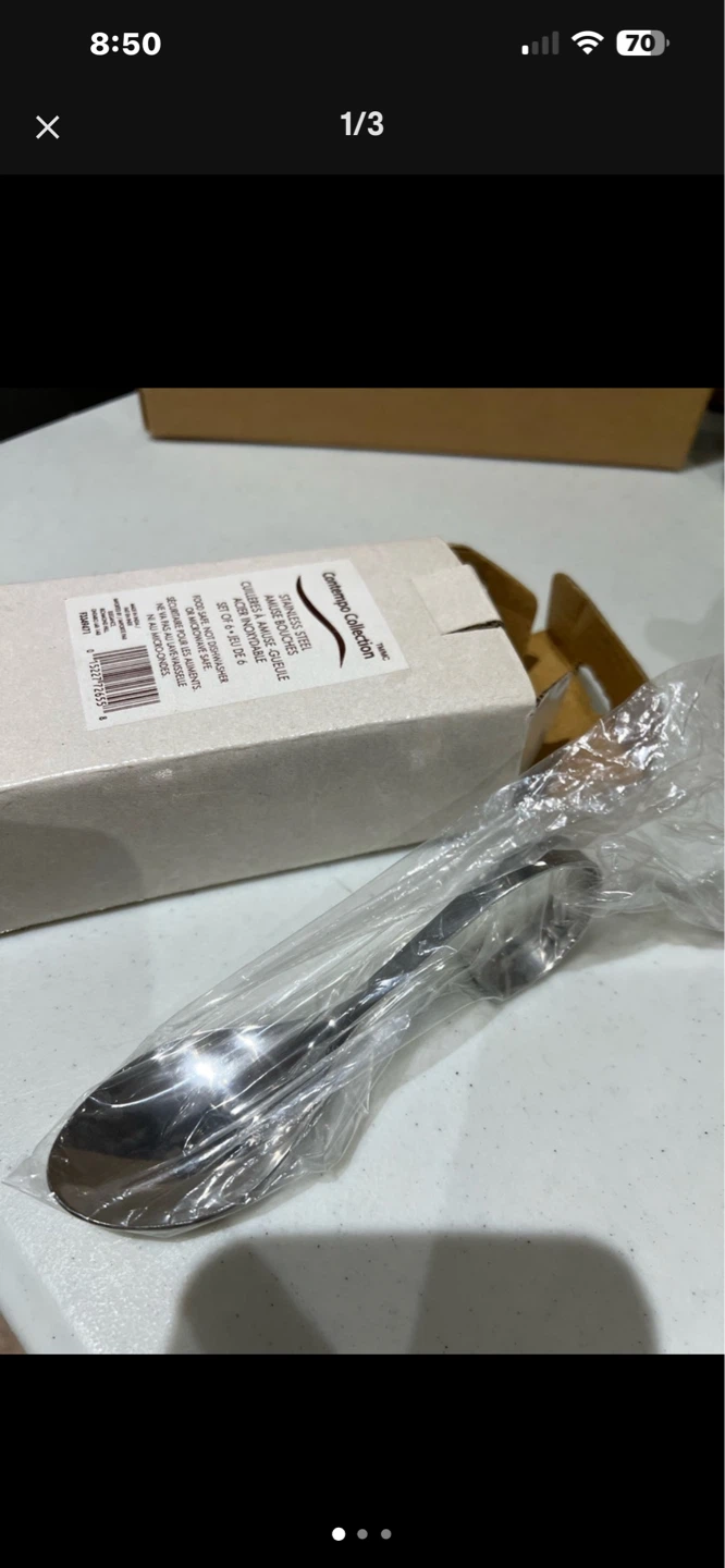 Contempo Collection Stainless Steel Appetizer Spoons - Set of 6