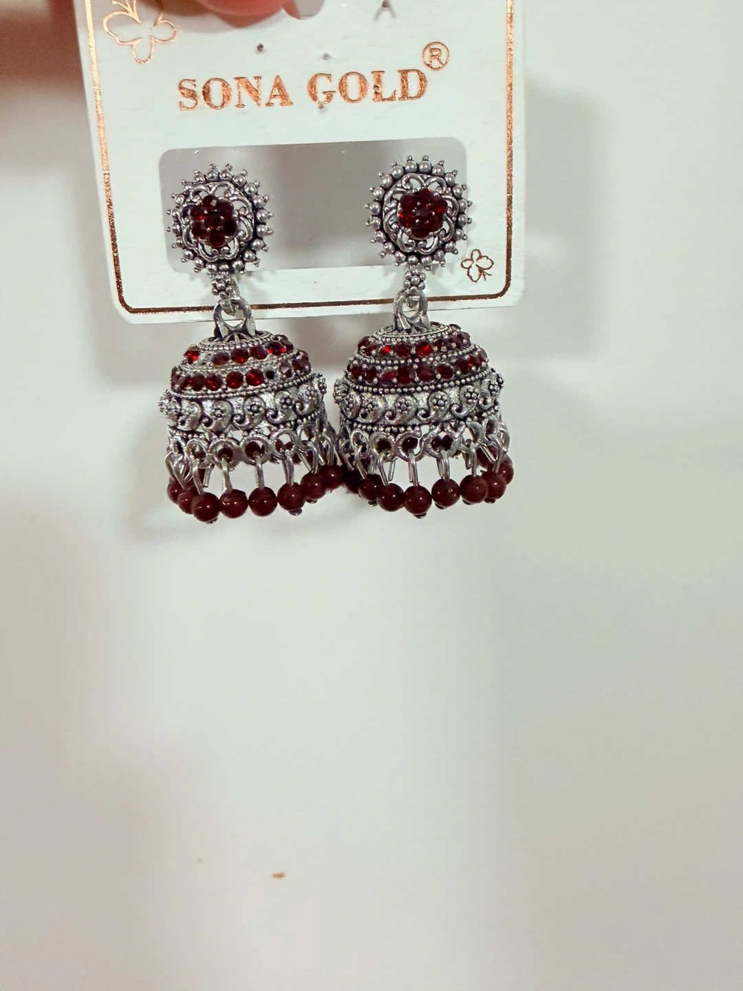 Sona Gold Jhumka Earrings