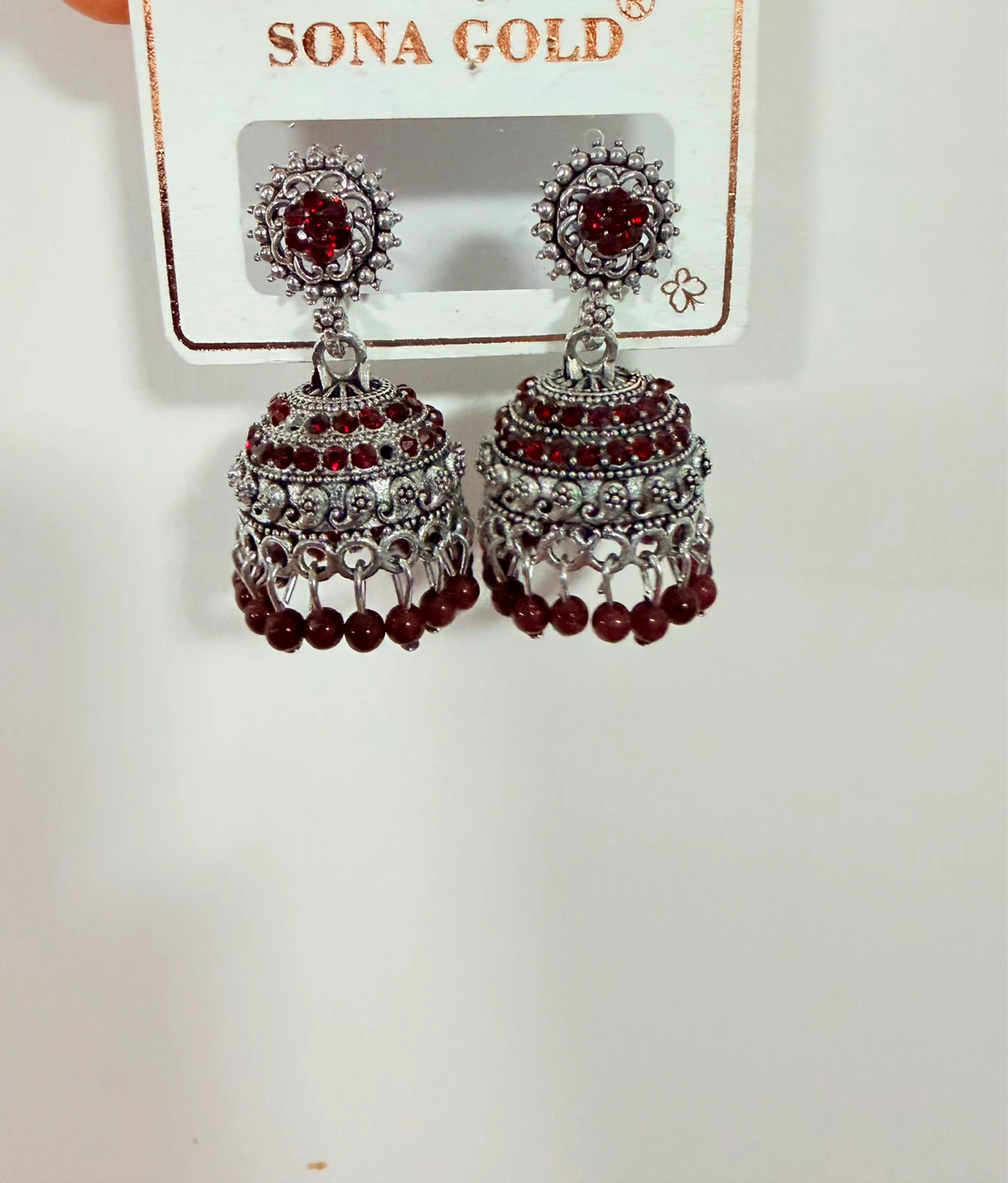 Sona Gold Jhumka Earrings - photo 5