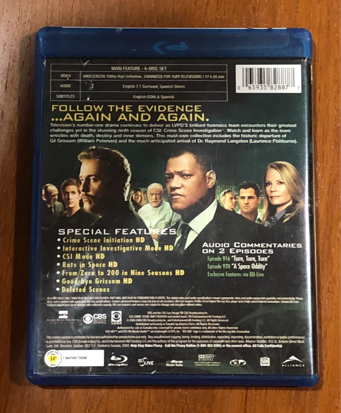 CSI: Crime Scene Investigation - The Ninth Season Blu-Ray - photo 2