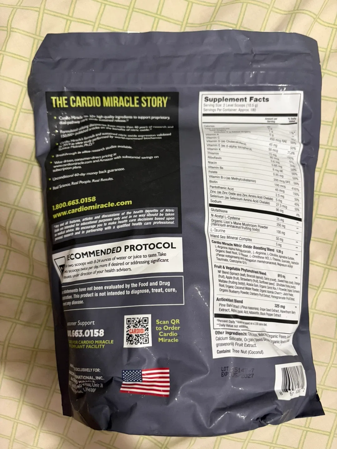 Cardio Miracle Nitric Oxide Booster 180 Servings Exp 5/2027 - photo 3