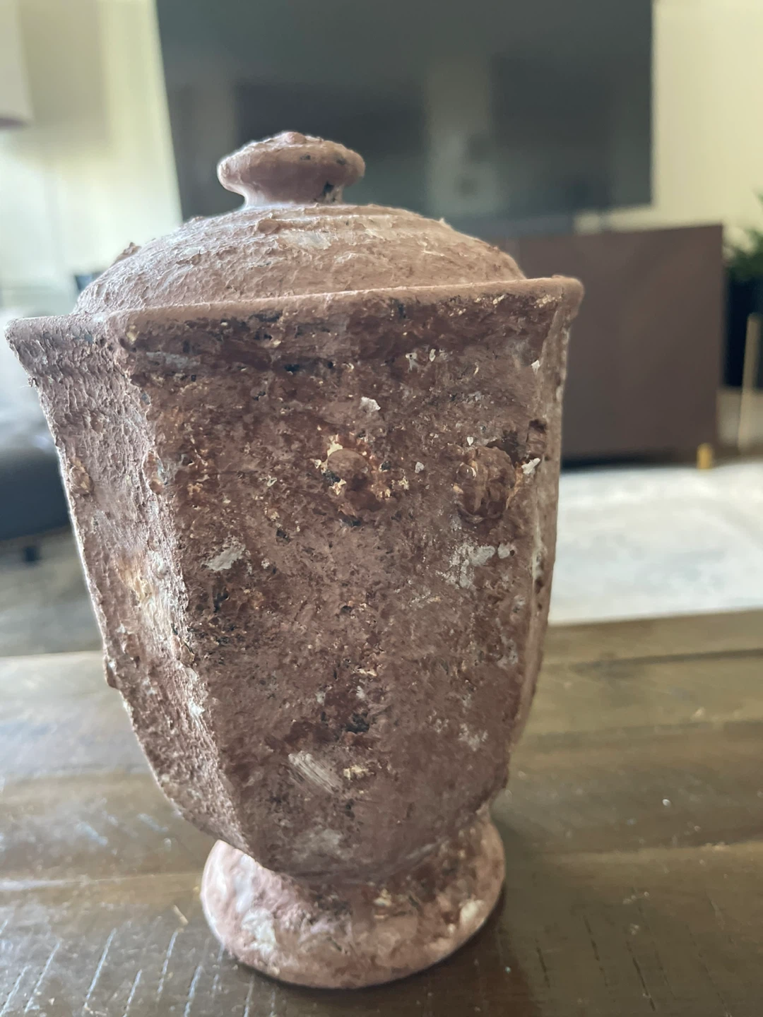 Decorative Terracotta Lidded Jar - photo 2