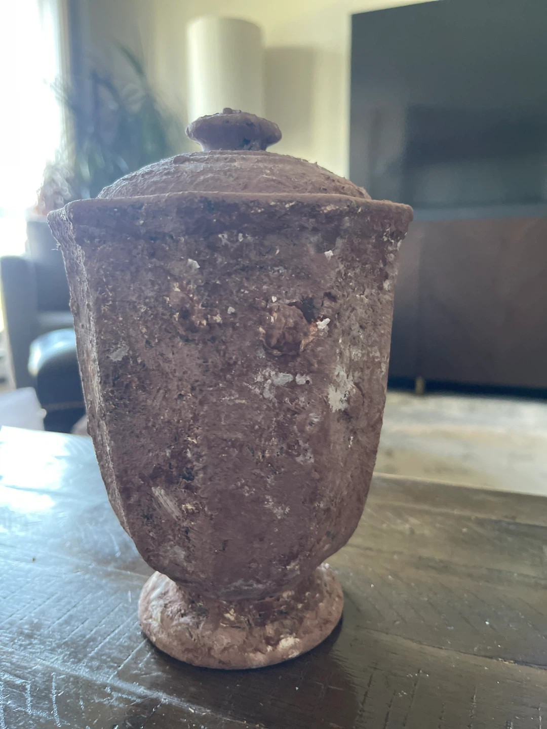 Decorative Terracotta Lidded Jar - photo 4