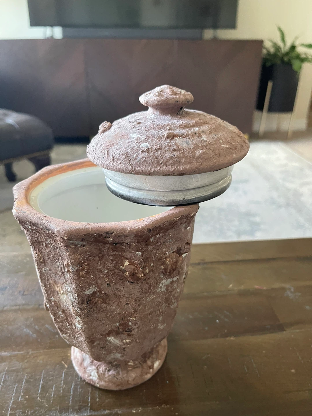 Decorative Terracotta Lidded Jar - photo 3