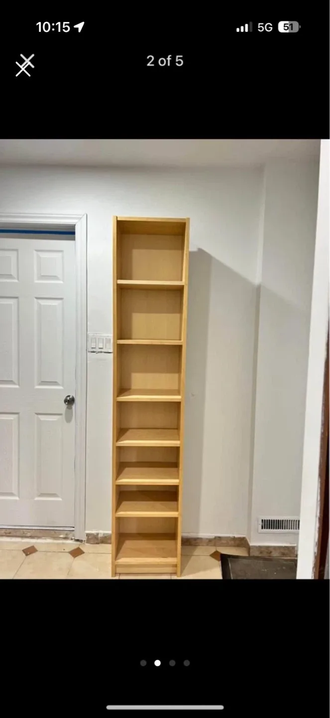 Tall Wooden Bookshelf - photo 2