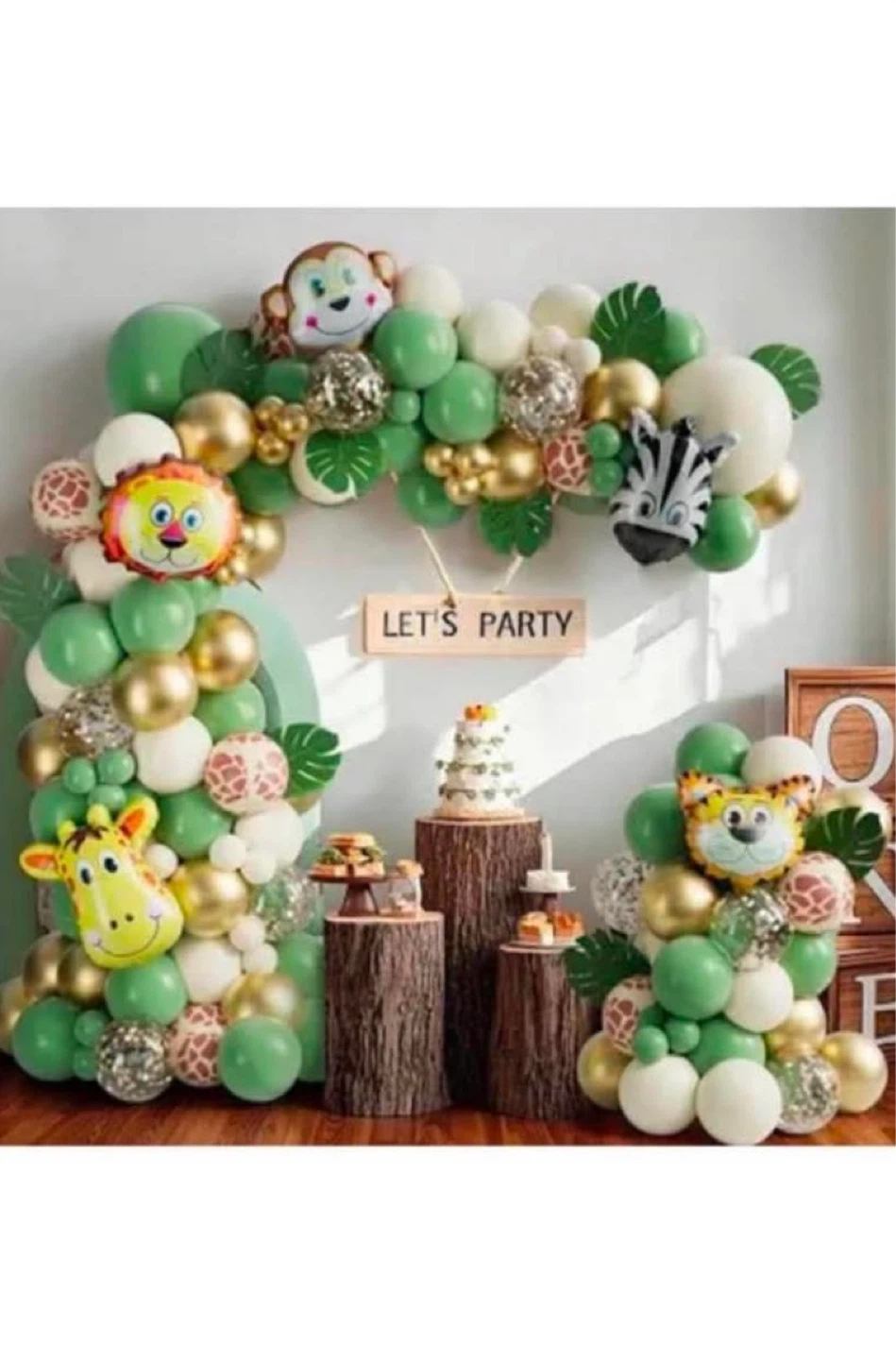 Safari themed balloon garland