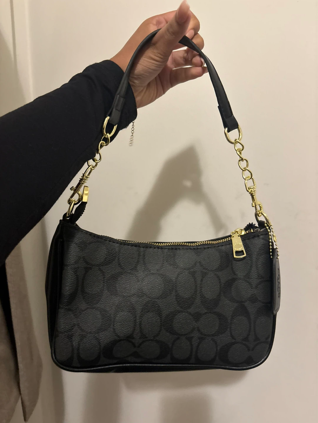 Coach Black Teri Monogram Shoulder Bag - photo 2