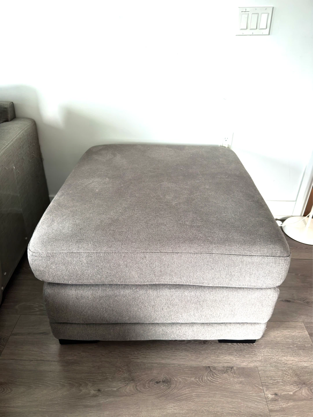 Grey Fabric Ottoman / Footrest - photo 2
