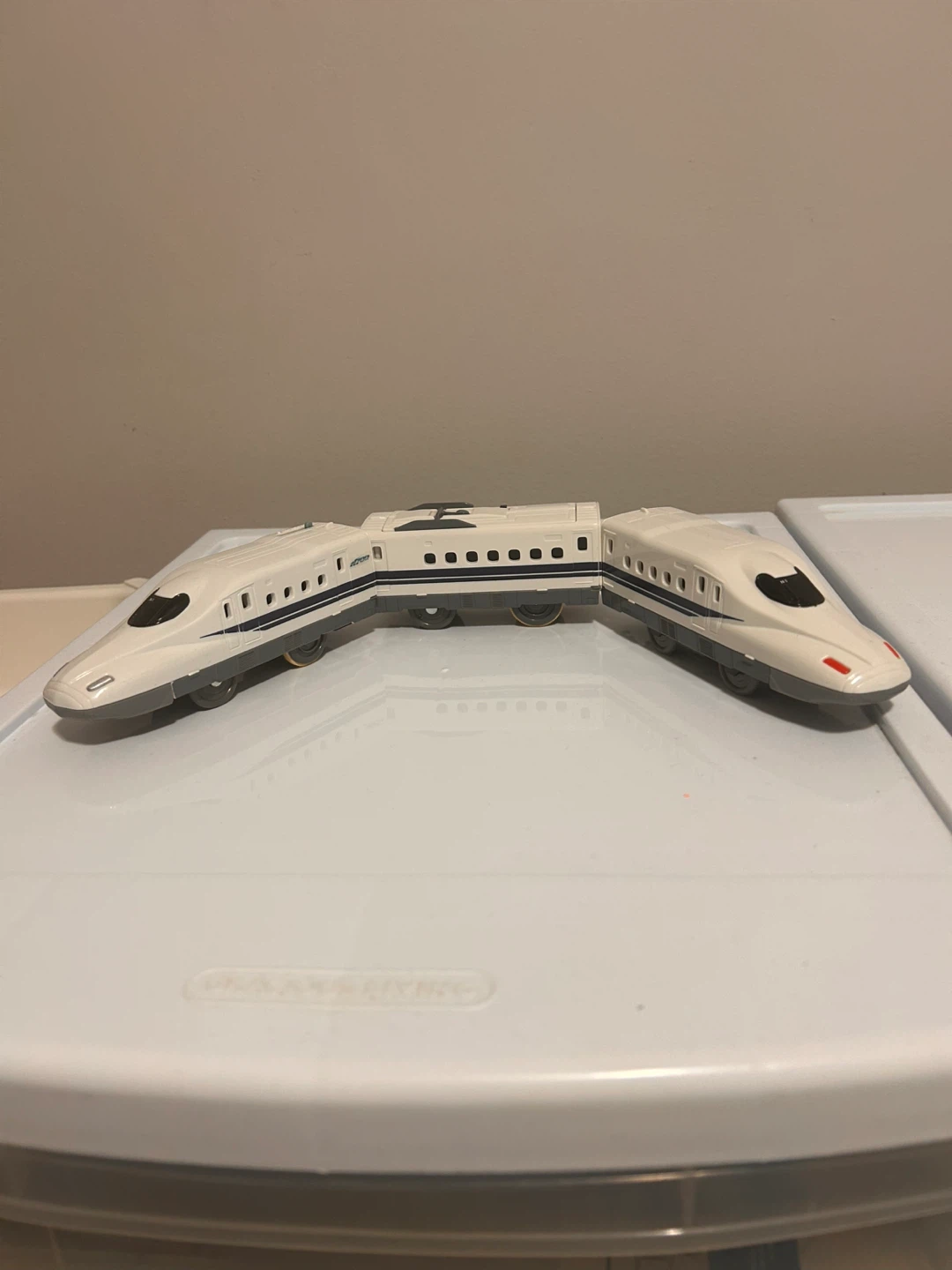 White Shinkansen Train Toy