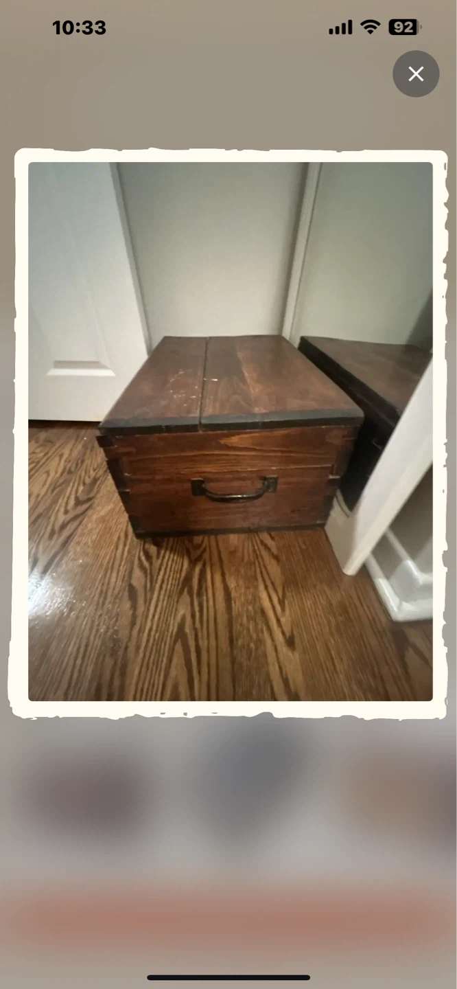 Antique Japanese wooden chest