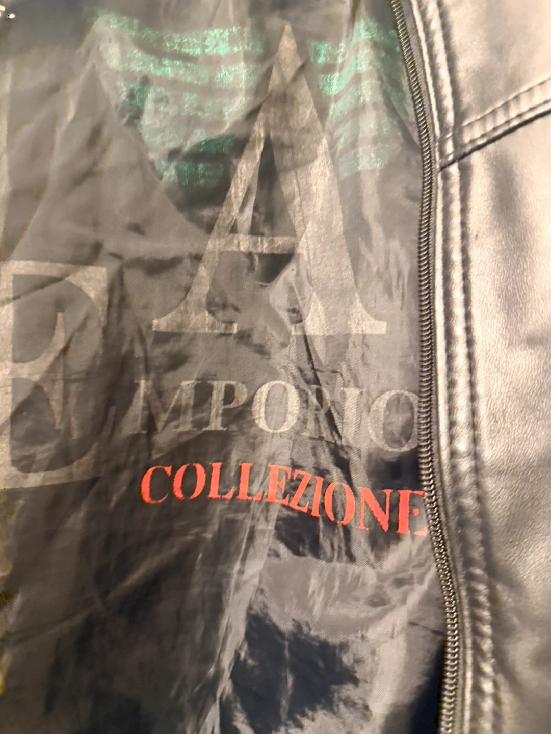 EA EMPORIO COLLEZIONE Black Faux Leather Jacket - photo 4