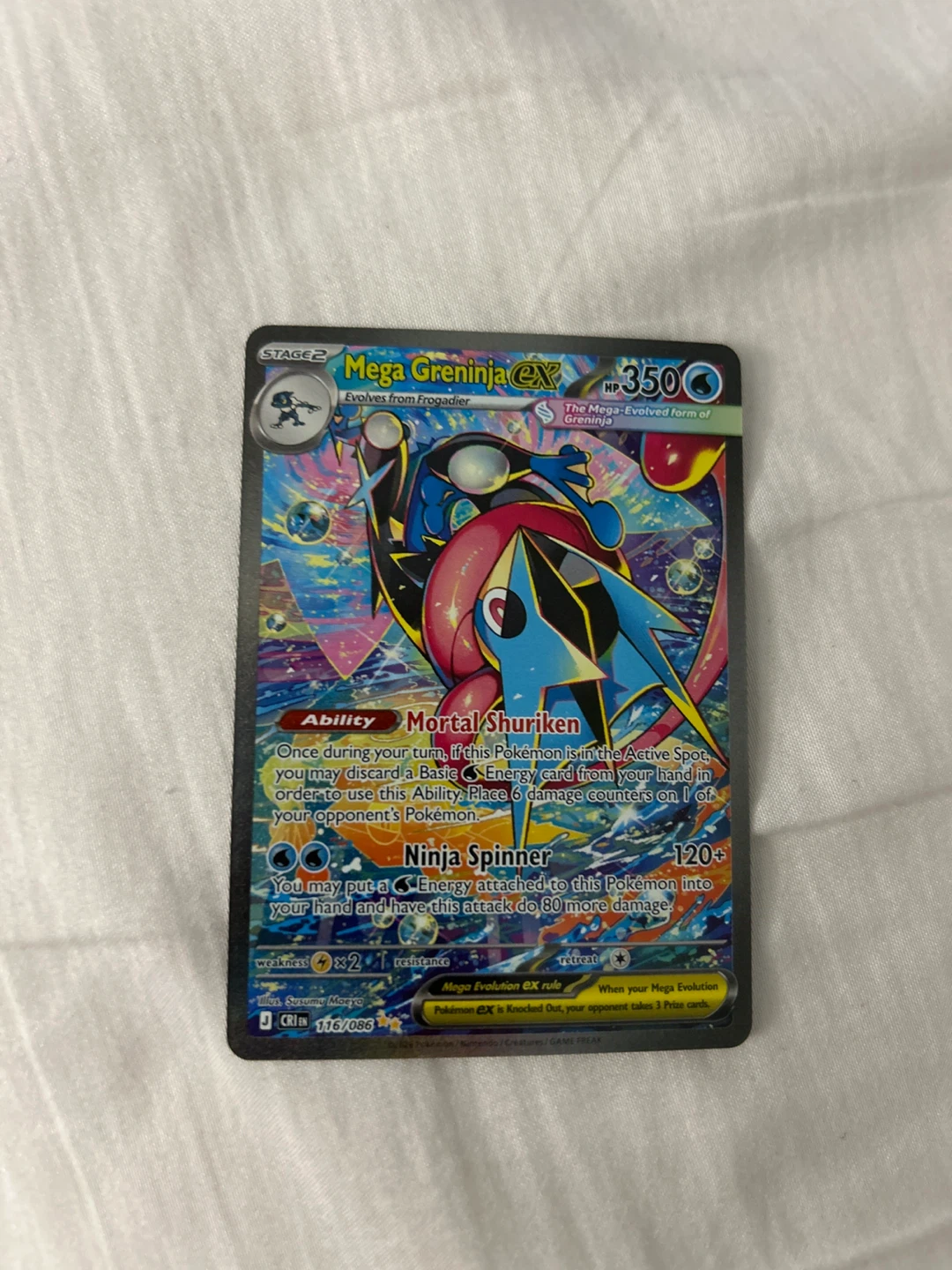Pokemon Mega Greninja EX Trading Card