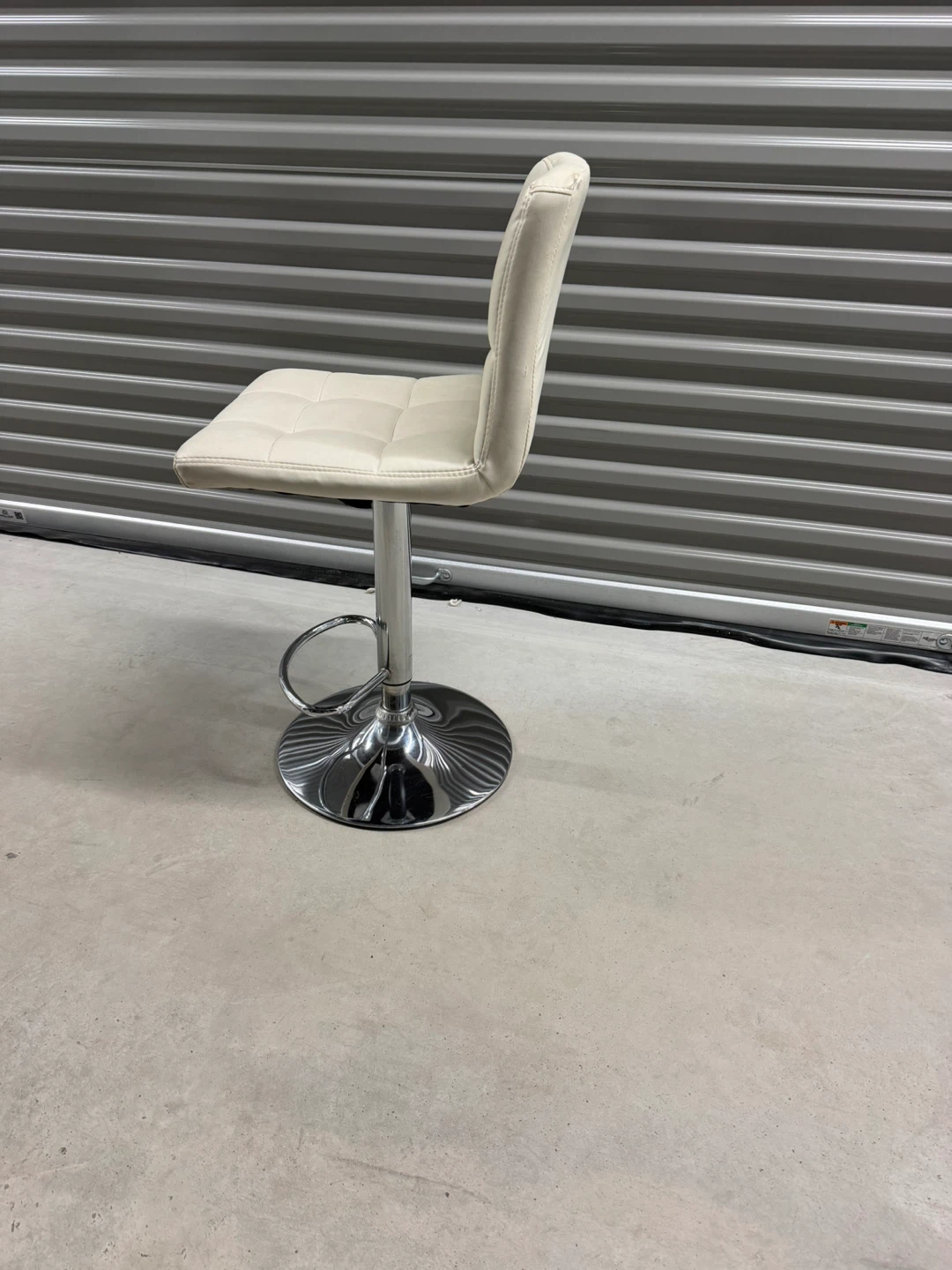 Adjustable Cream Bar Stool - photo 2