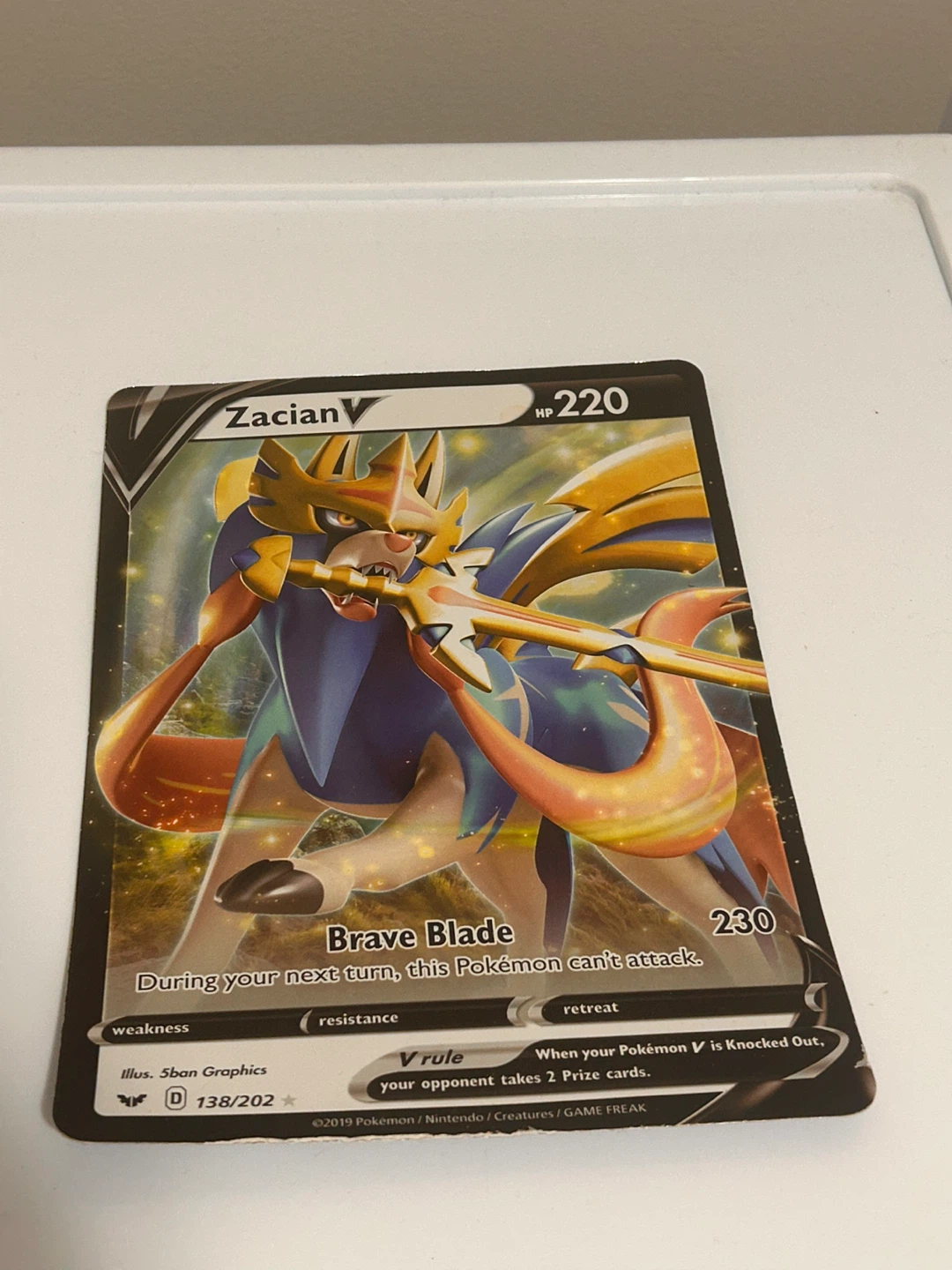 Zacian V Pokemon Card