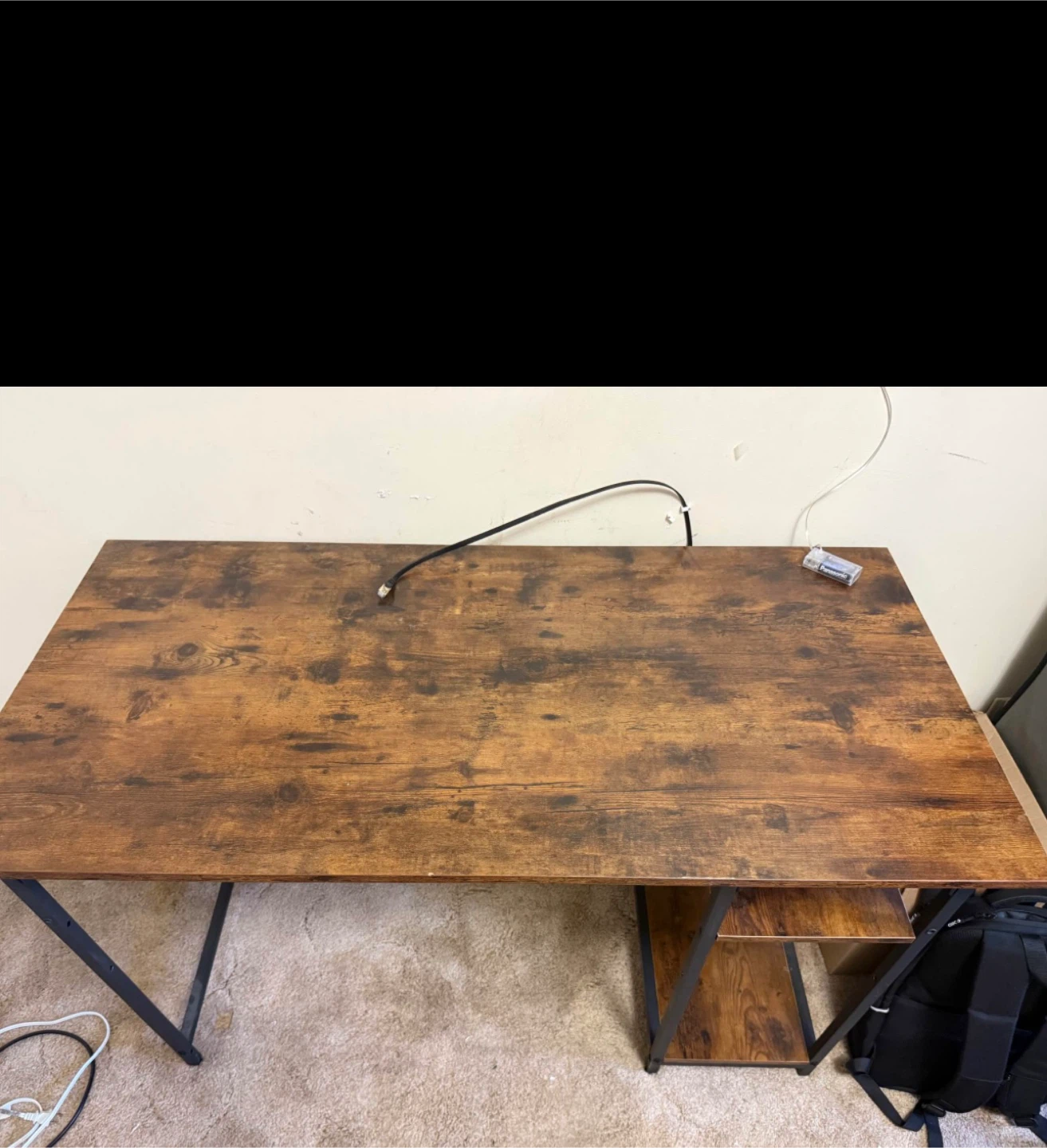 Rustic Brown Computer Desk with Shelves - 48in - photo 5