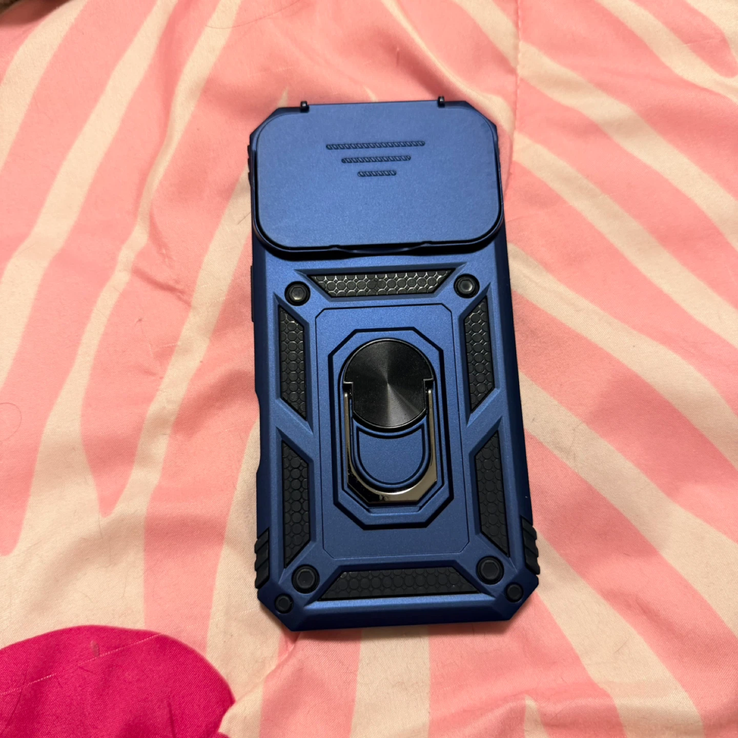 Blue Phone Case with Ring Stand for IPhone17pro