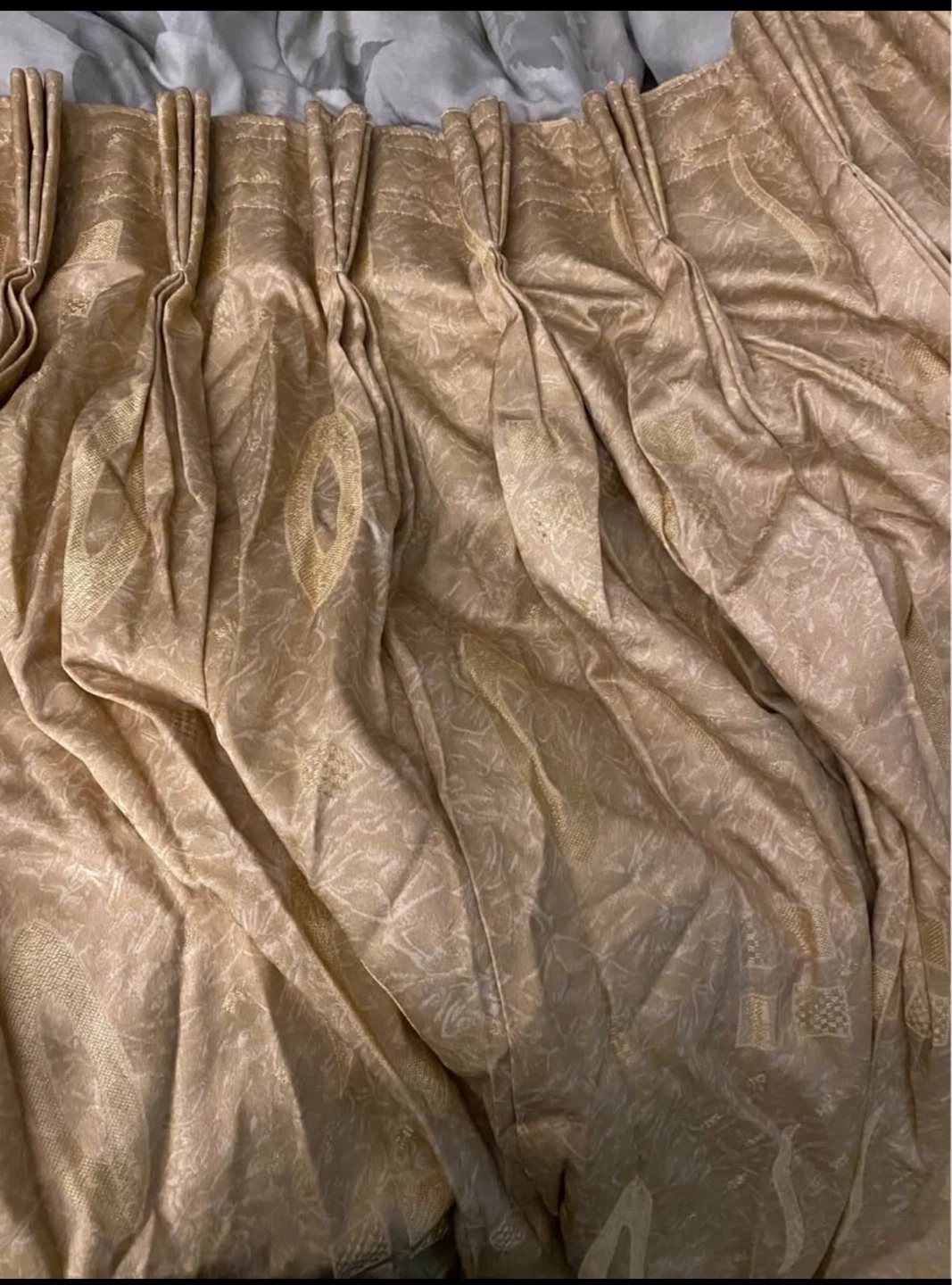 Gold Damask Curtains - 2 Piece Set - photo 3