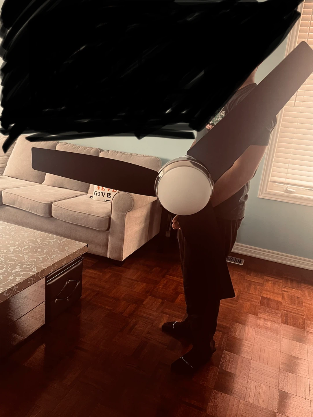 3-Blade Ceiling Fan with Integrated Light - 52" - photo 5