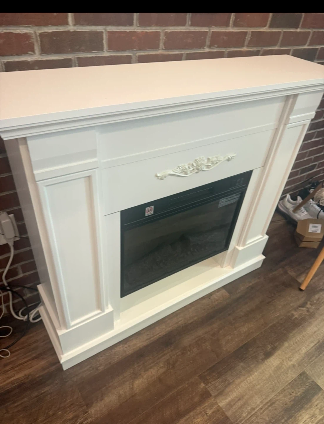 White Electric Fireplace