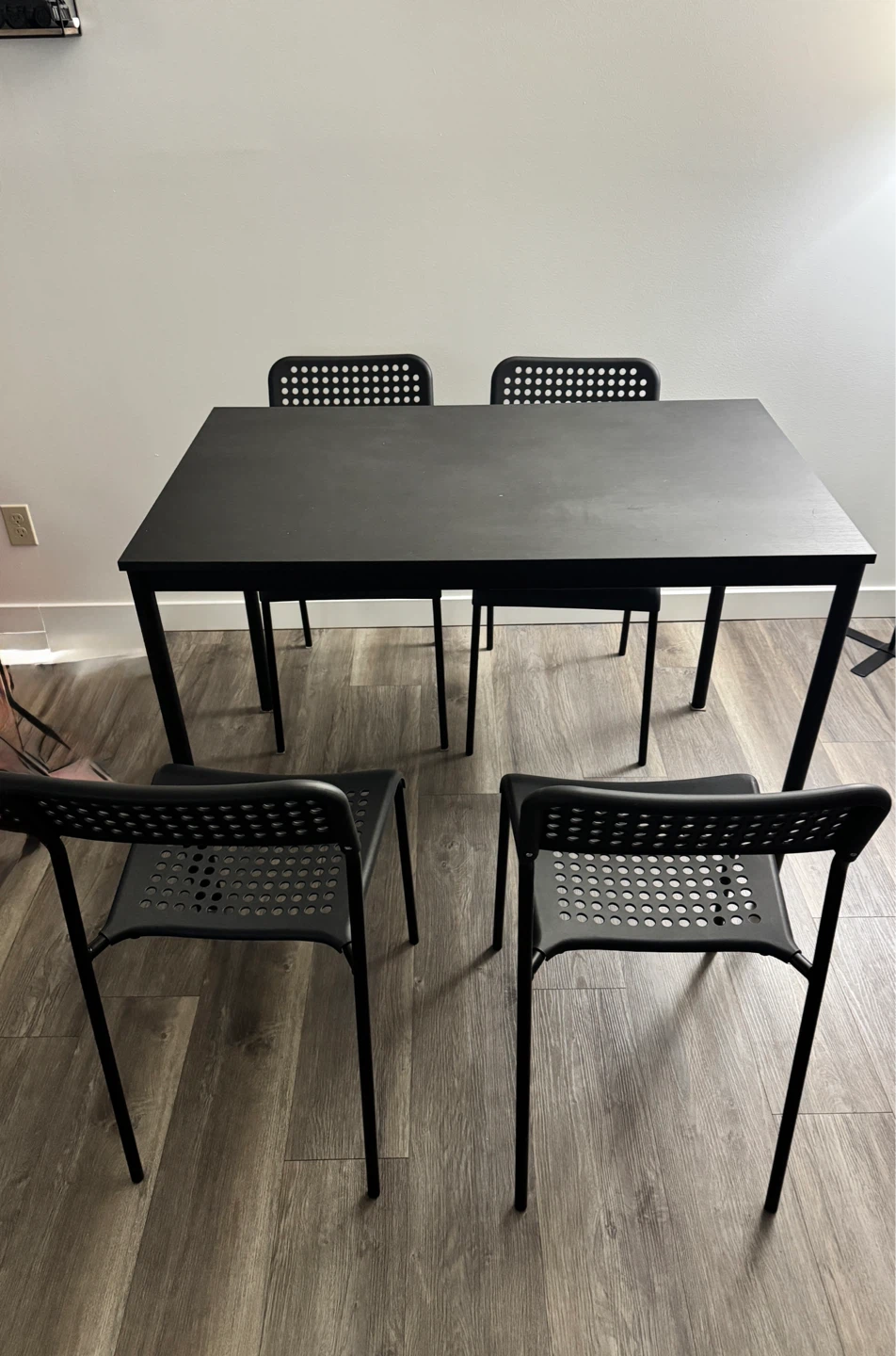 Black Dining Table and 4 Chairs Set- IKEA - photo 2