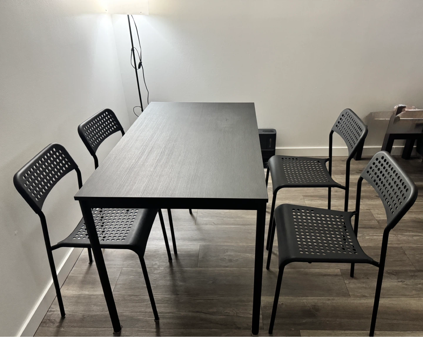 Black Dining Table and 4 Chairs Set- IKEA - photo 3
