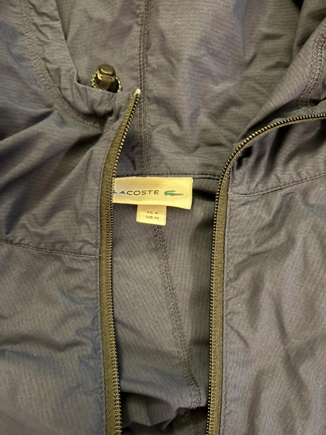 Lacoste Colour Block Hooded Jacket - Blue/Black - Size M - photo 3