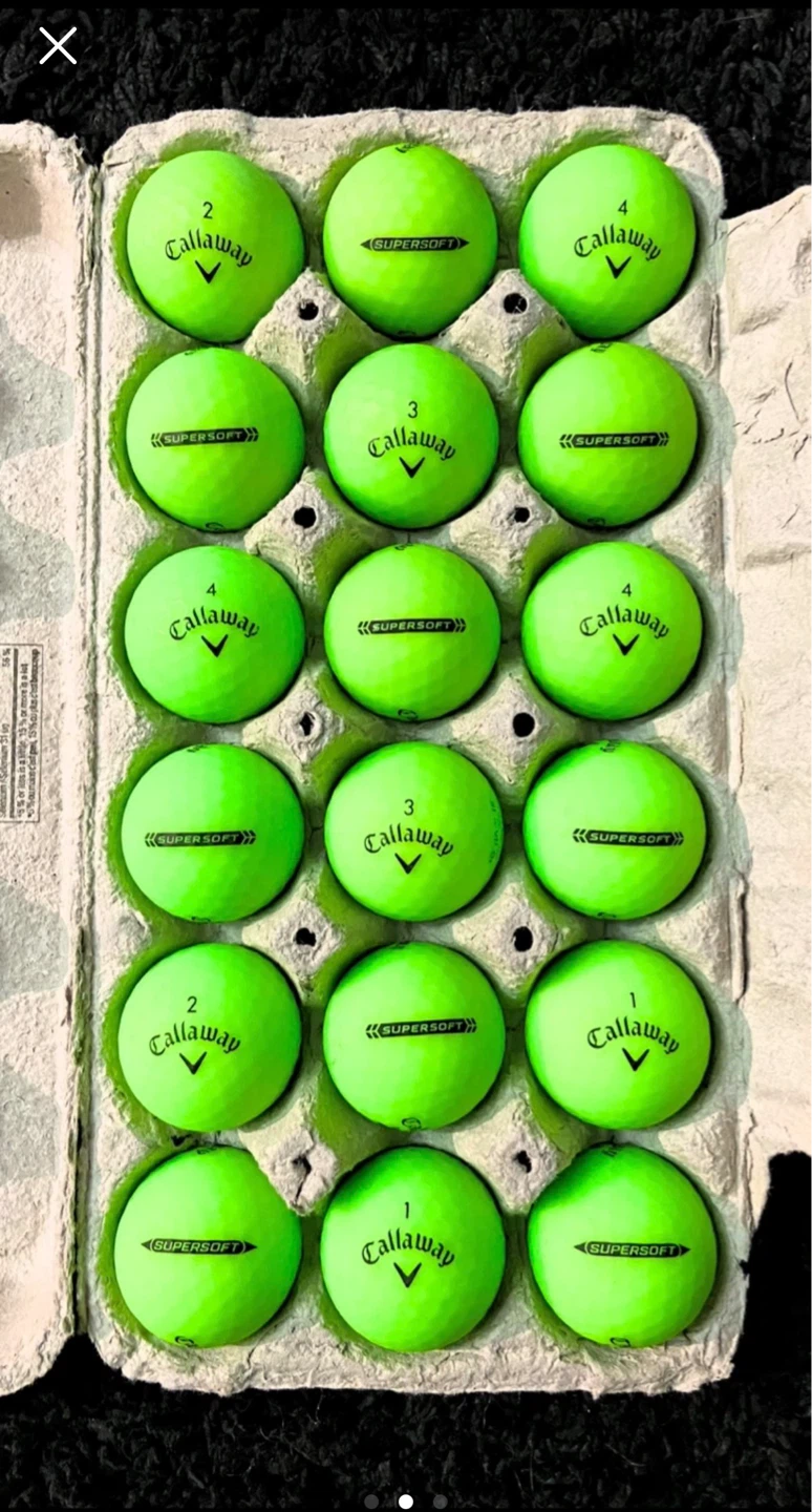 18 Callaway Supersoft Green Coloured Golf Balls - photo 2