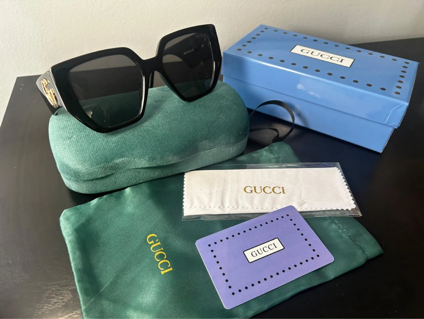 Gucci Black Sunglasses with Case
