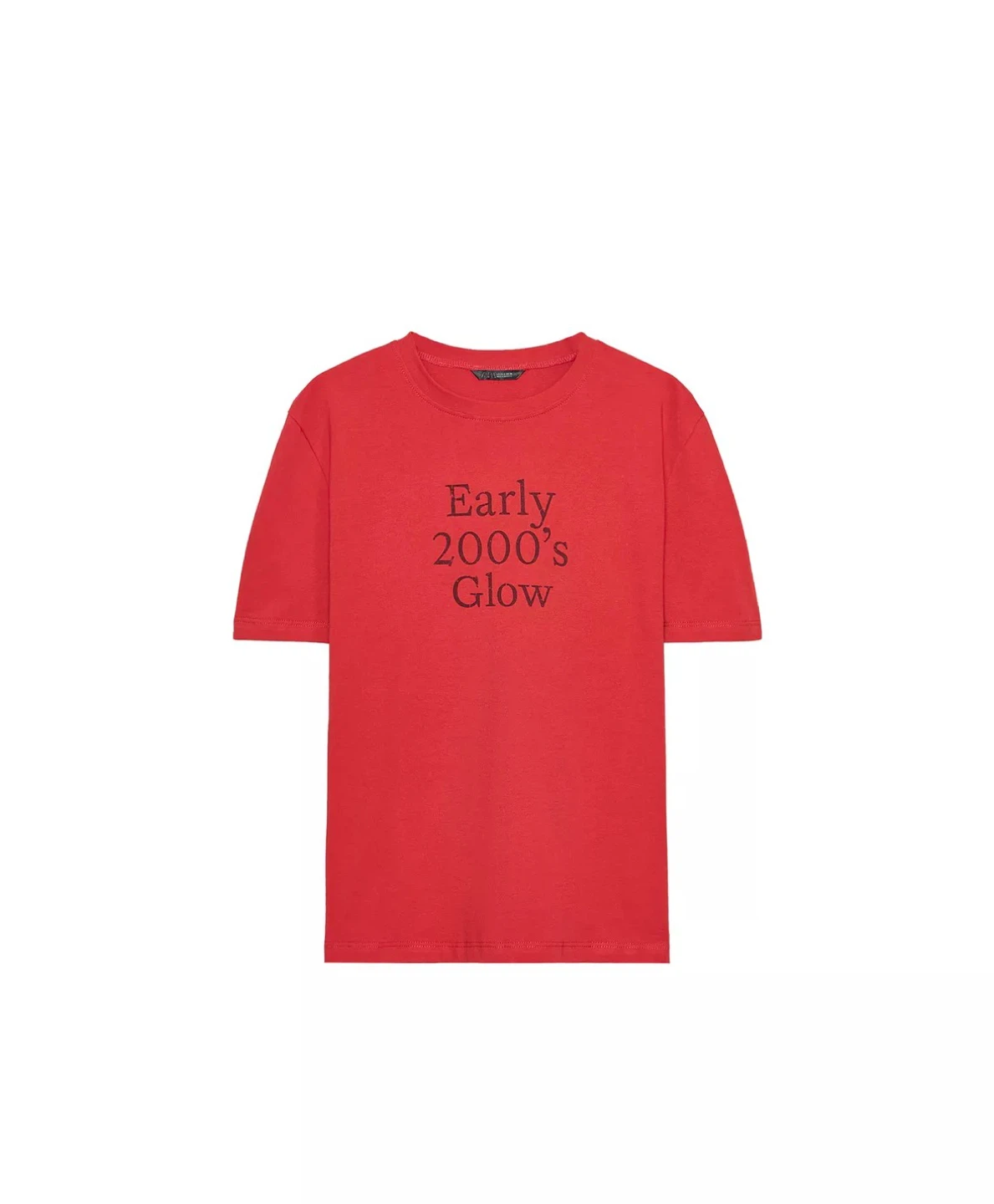 Zara Red text T-Shirt (new with tag )