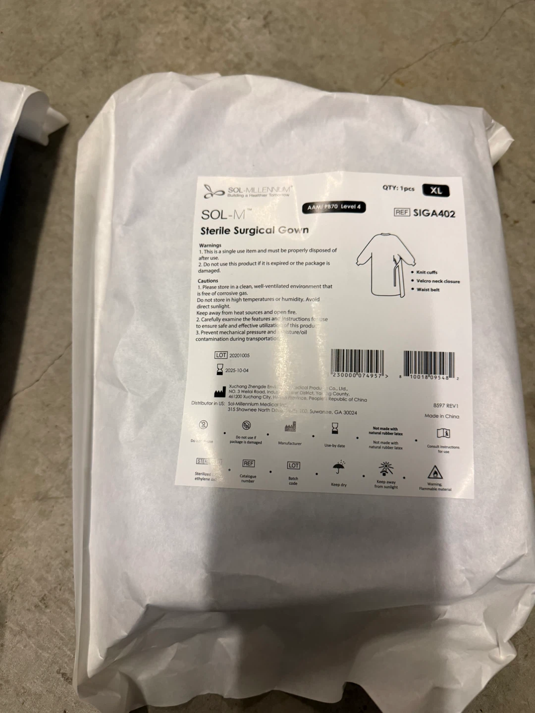 SOL-M Millennium Sterile Surgical Gown XL - photo 2
