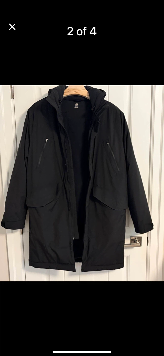 H&M Sport Black Winter Coat