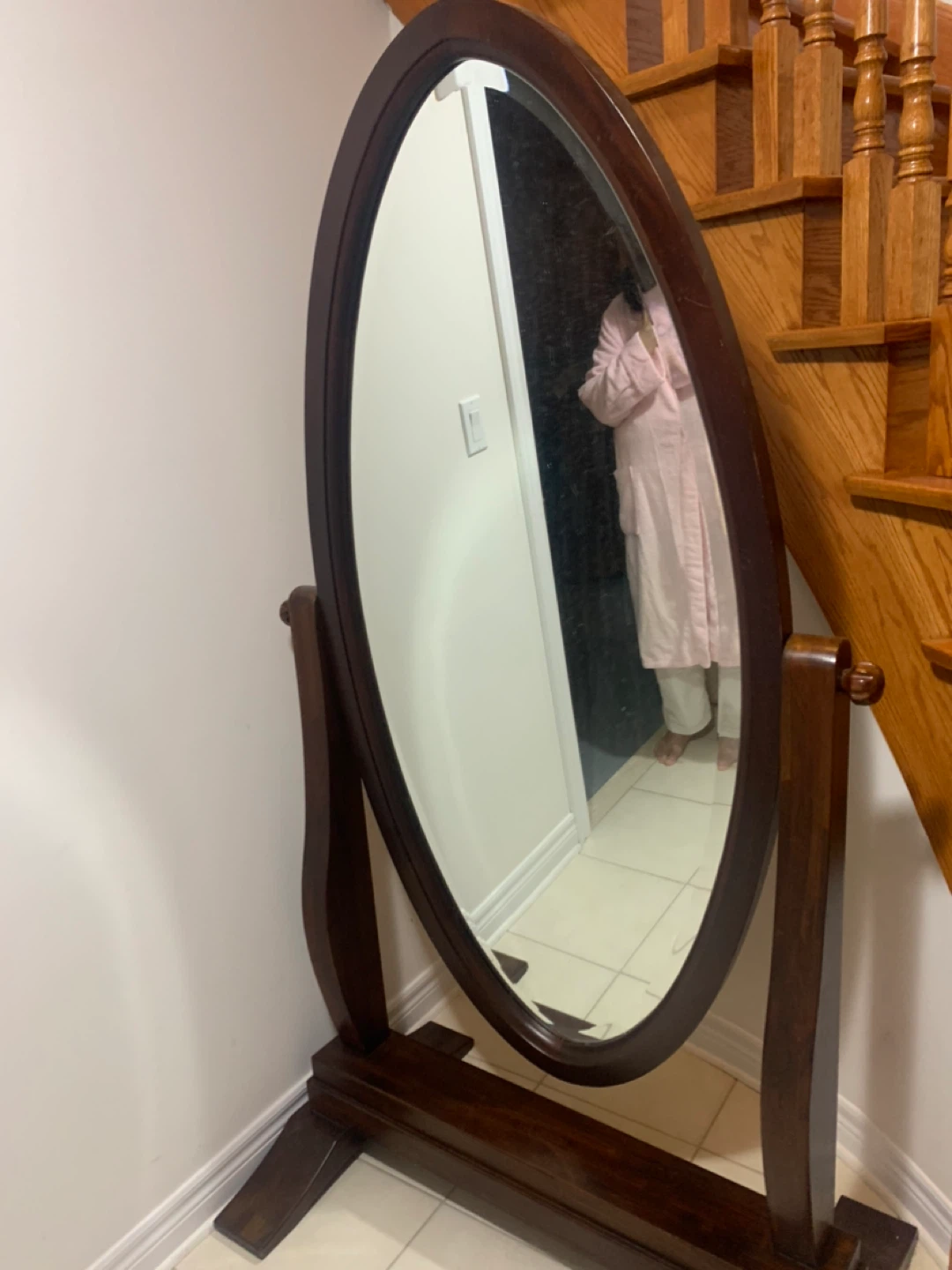 Oval Standing Mirror