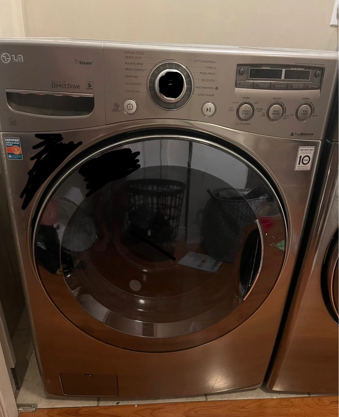 LG Direct Drive Steam Washer - photo 2