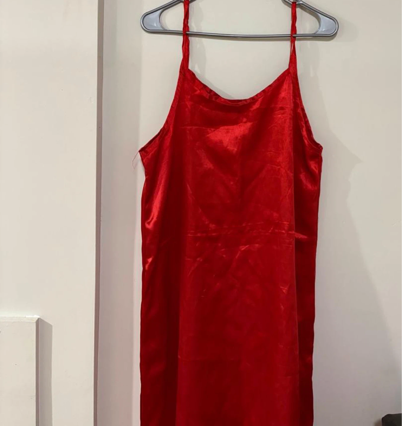 Red Satin Nightgown Slip Dress - photo 2
