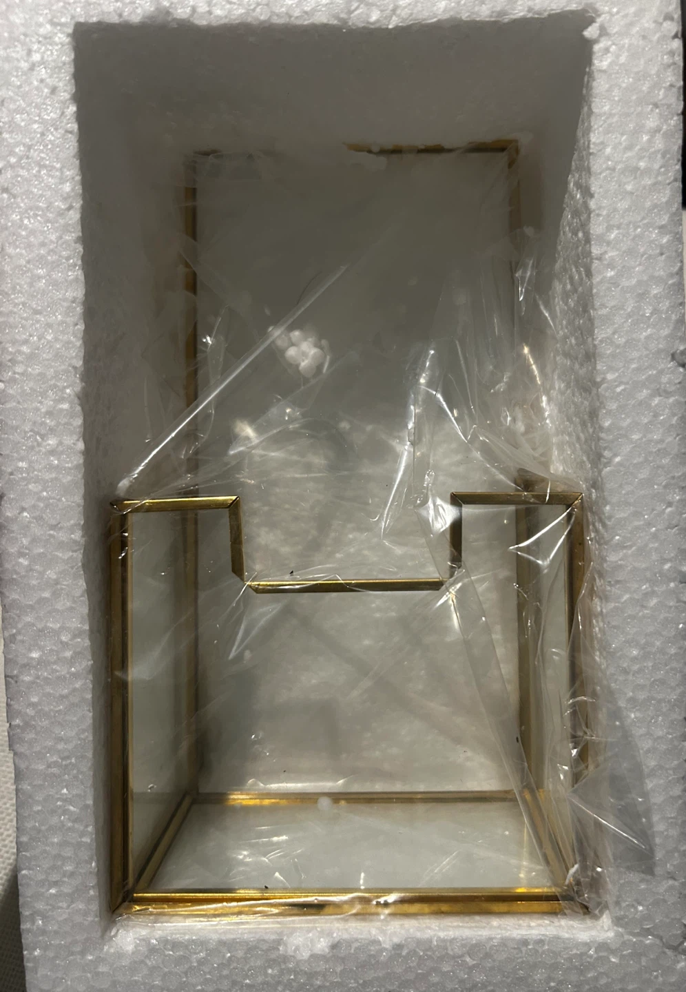 Glass Brochure Holder - Gold Frame - photo 2