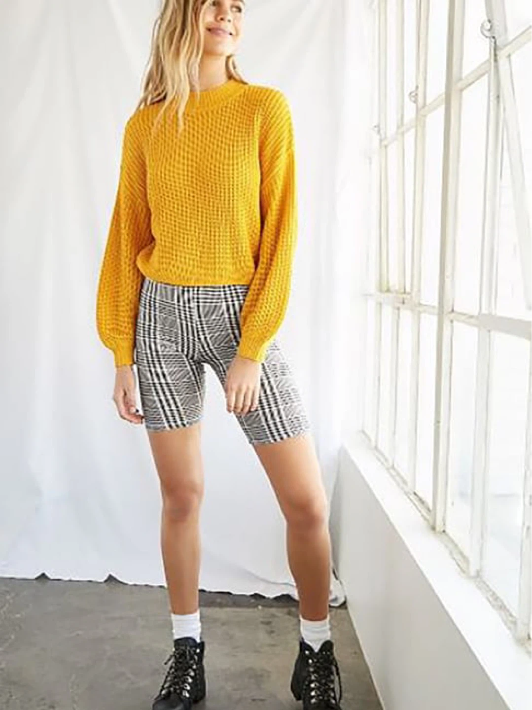 Yellow Acrylic Mock Neck Sweater - photo 2
