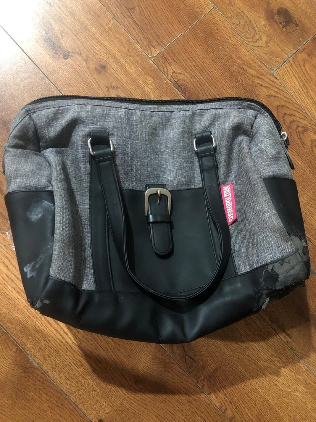 Cosmopolitan Grey and Black Handbag