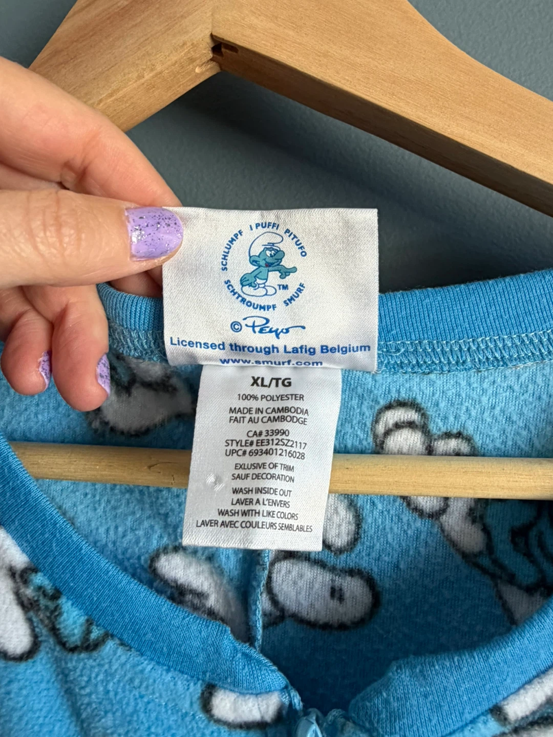 The Smurfs Pajama Onesie XL/TG adult - photo 2