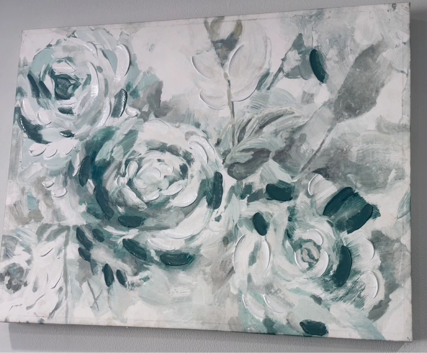 Textured Floral Canvas Wall Art