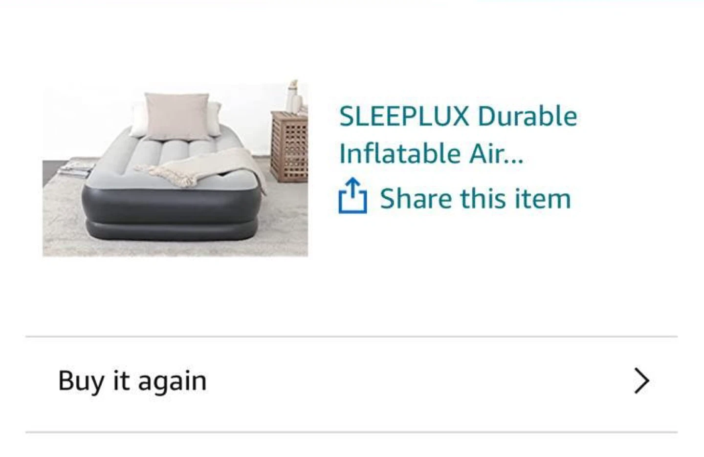 SLEEPLUX Inflatable Twin Air Mattress with Built-in Pump
