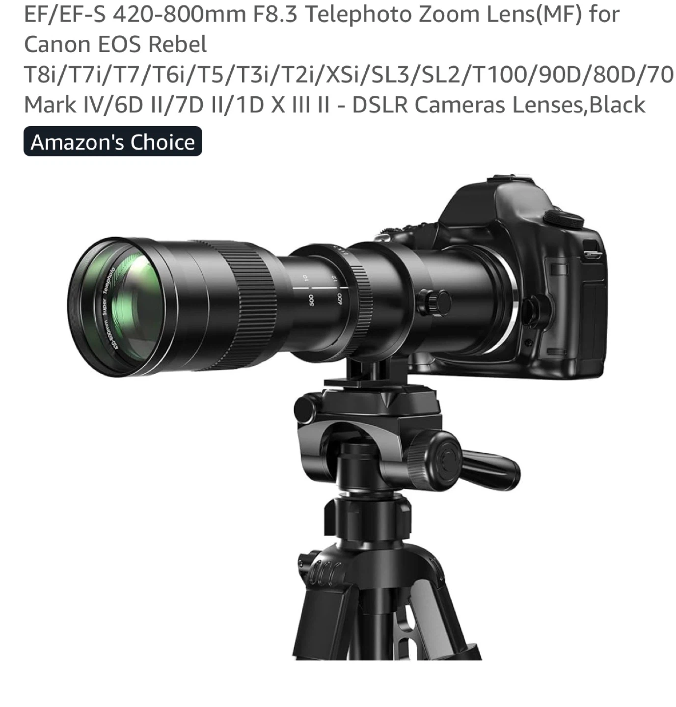 Lightdow 420-800mm f/8.3 Telephoto Zoom Lens