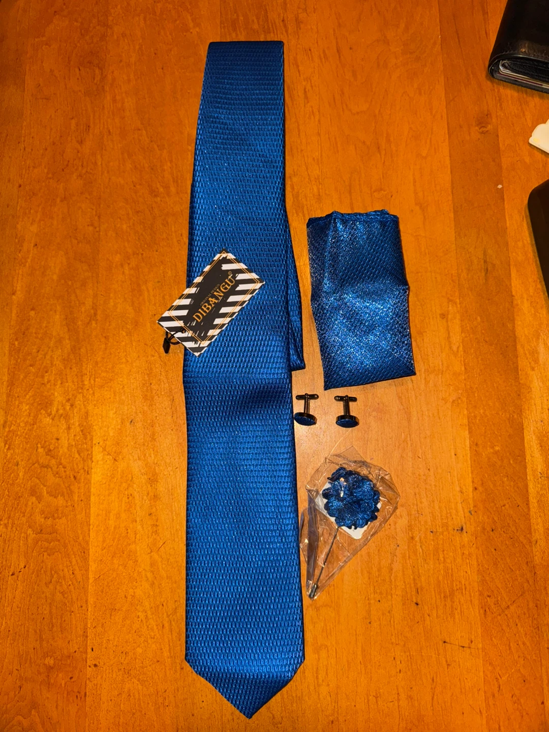 Mens blue tie set, new