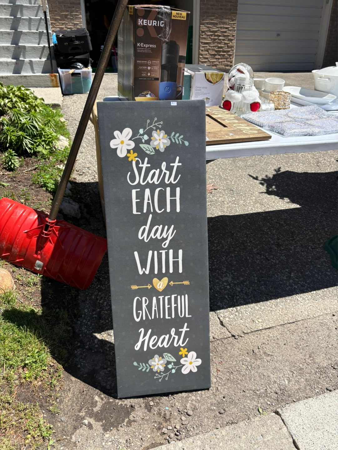 Decorative Sign - Start Each Day With a Grateful Heart