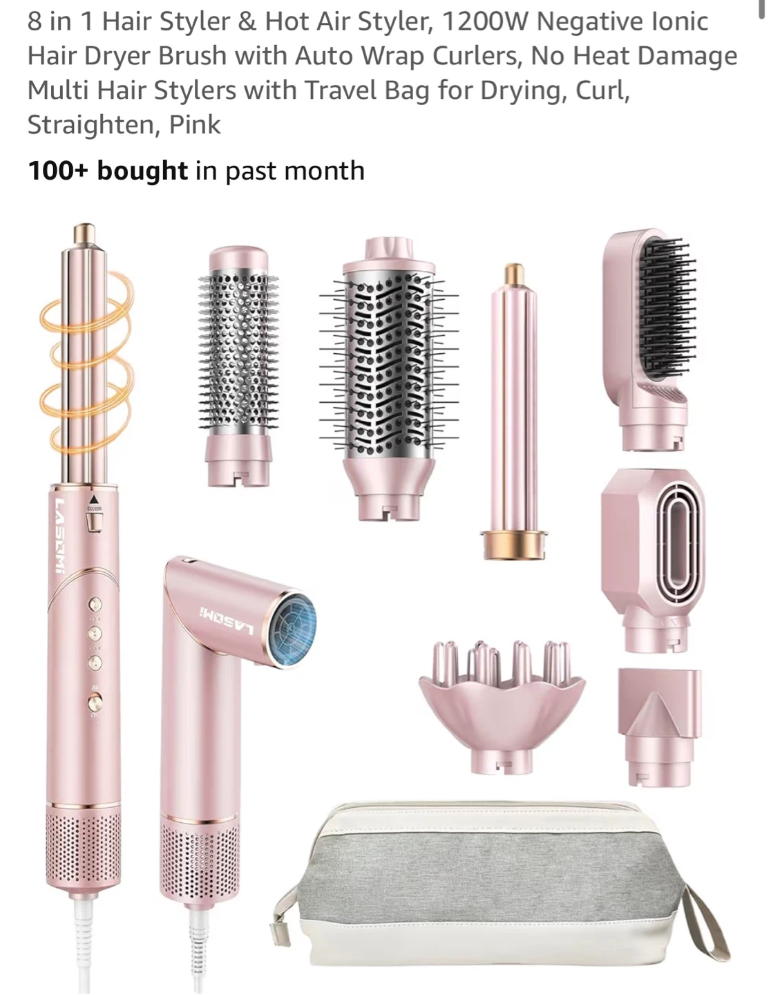 LASOMI 8-in-1 Hair Styler & Hot Air Styler