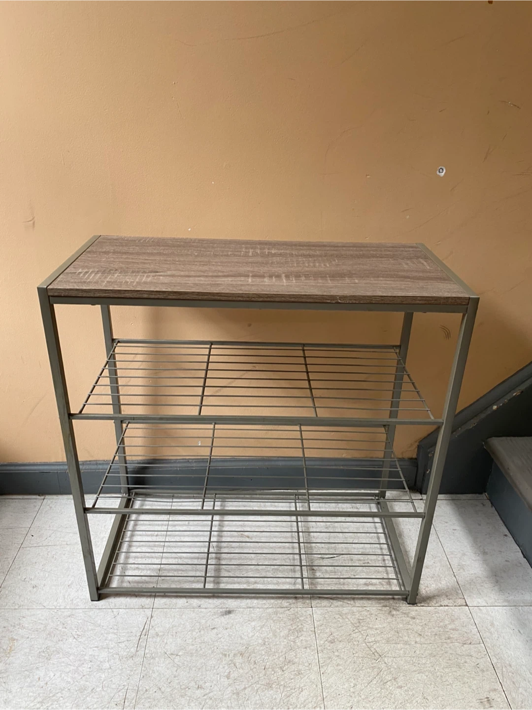 Wooden Top Shoe Rack
