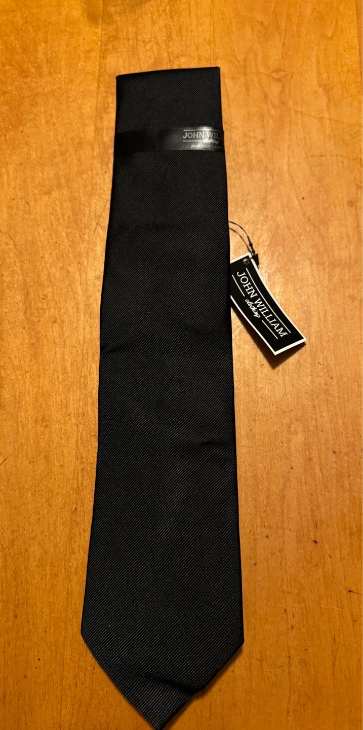 John Williams men’s black tie, new