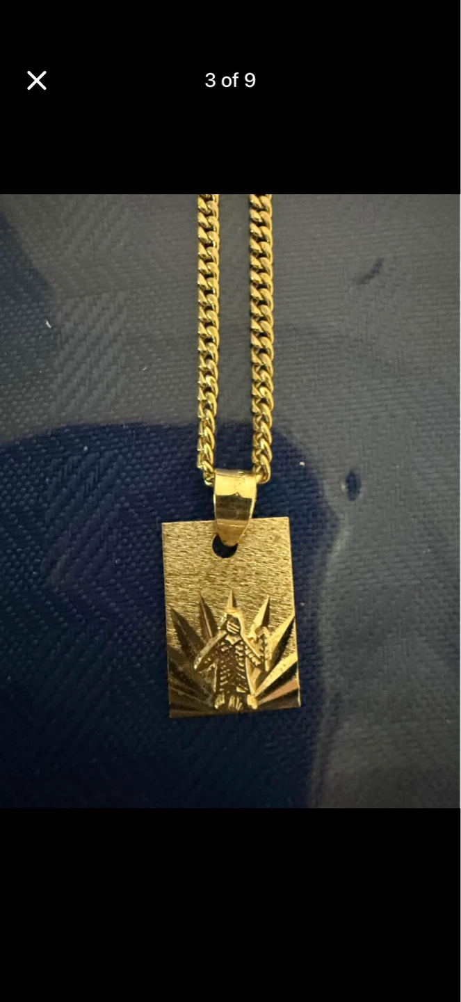 Gold 10K Necklace with Pendant 21 1nched