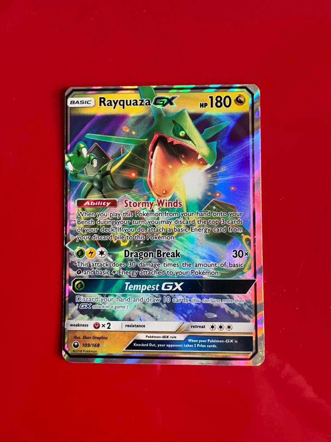 Pokemon Rayquaza GX Trading Card